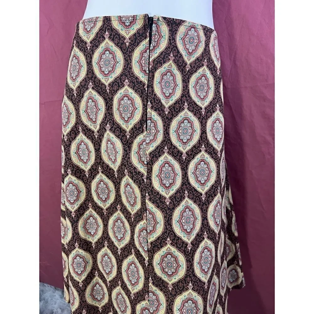 Caren Sport Paisley Midi Skirt